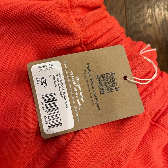 NWT WOMENS PATAGONIA Regenerative Organic Certified French Terry Shorts Pimento - Picture 10 of 10